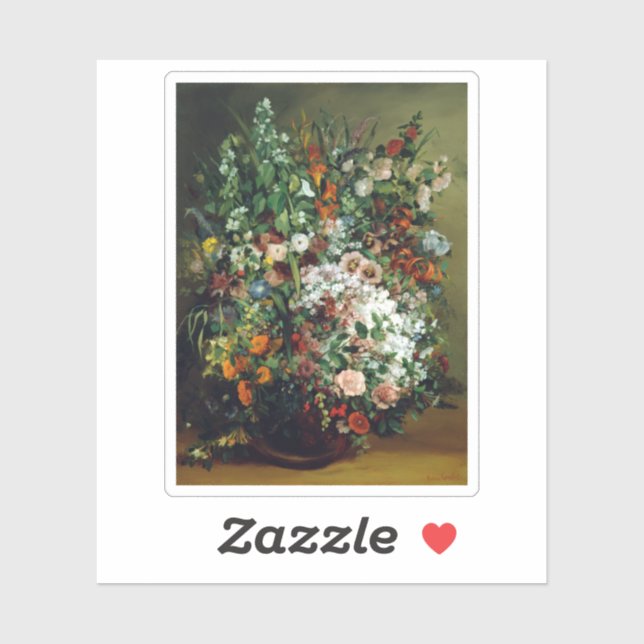 Gustave Courbet Bouquet of Flowers in a Vase (Sheet)