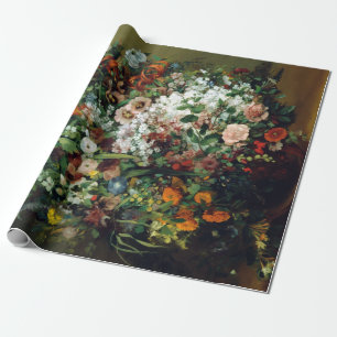 Gustave Courbet Bouquet of Flowers in a Vase Wrapping Paper
