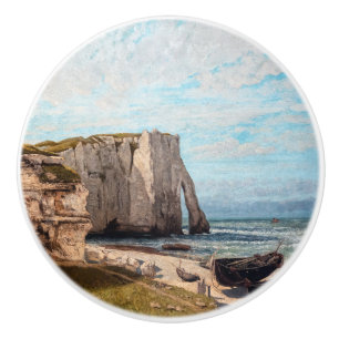 Gustave Courbet - Cliffs at Etretat after Storm Ceramic Knob