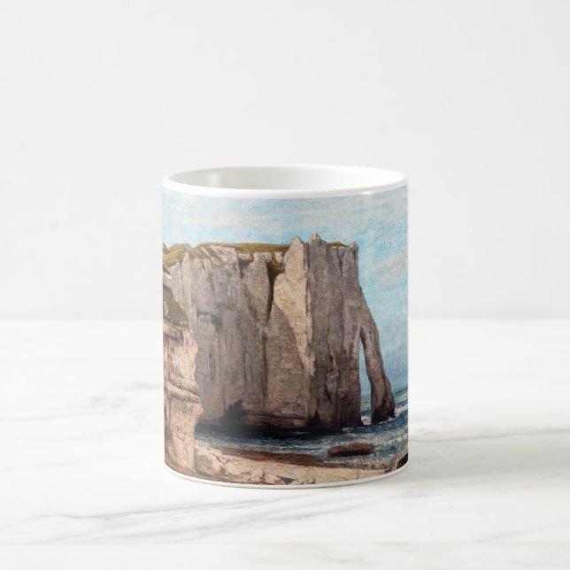 Gustave Courbet - Cliffs at Etretat after Storm Coffee Mug (Center)