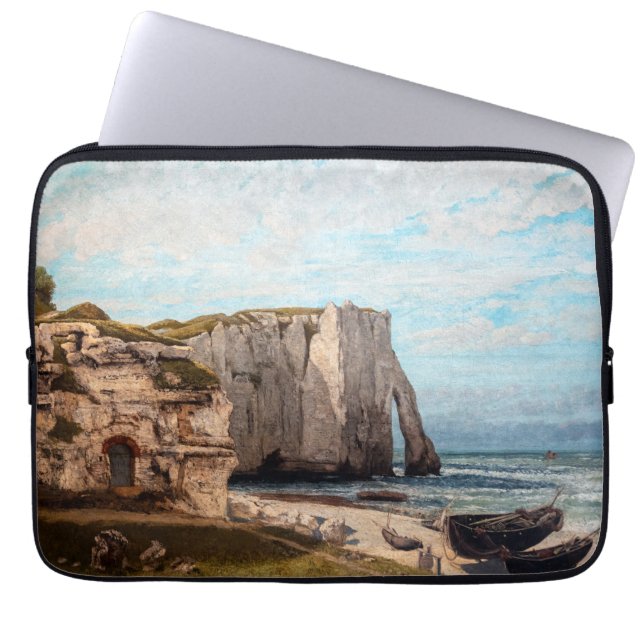 Gustave Courbet - Cliffs at Etretat after Storm Laptop Sleeve (Front)