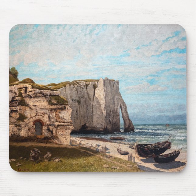 Gustave Courbet - Cliffs at Etretat after Storm Mouse Pad (Front)