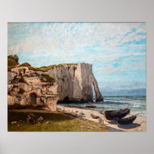 Gustave Courbet - Cliffs at Etretat after storm Poster