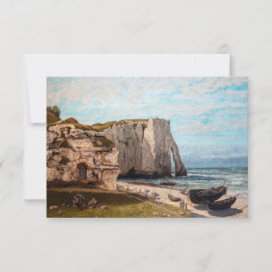 Gustave Courbet - Cliffs at Etretat after Storm Thank You Card