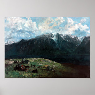 Gustave Courbet Panoramic View of the Alps Poster