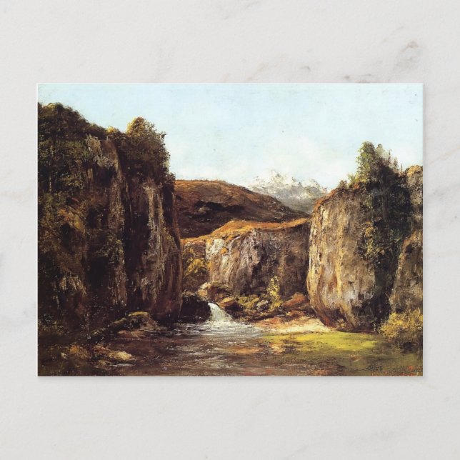 Gustave Courbet- Source among the Rocks of Doubs Postcard (Front)