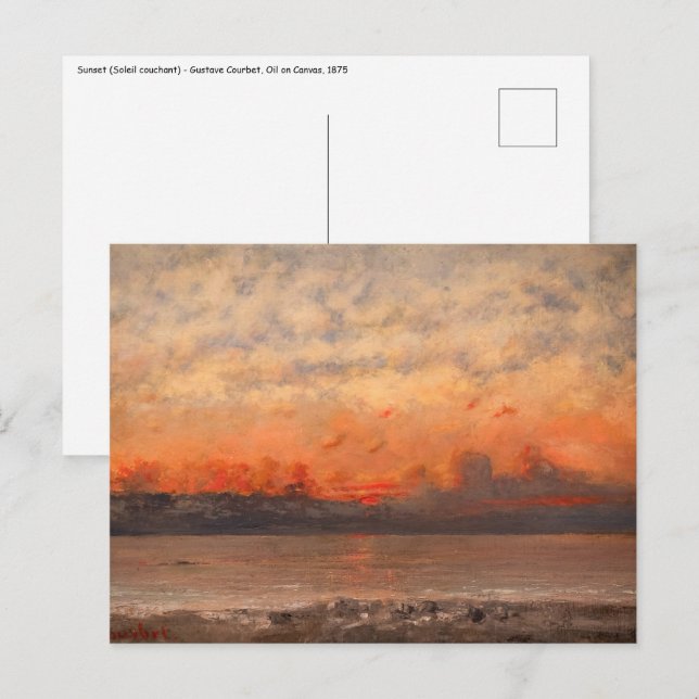Gustave Courbet - Sunset Postcard (Front/Back)