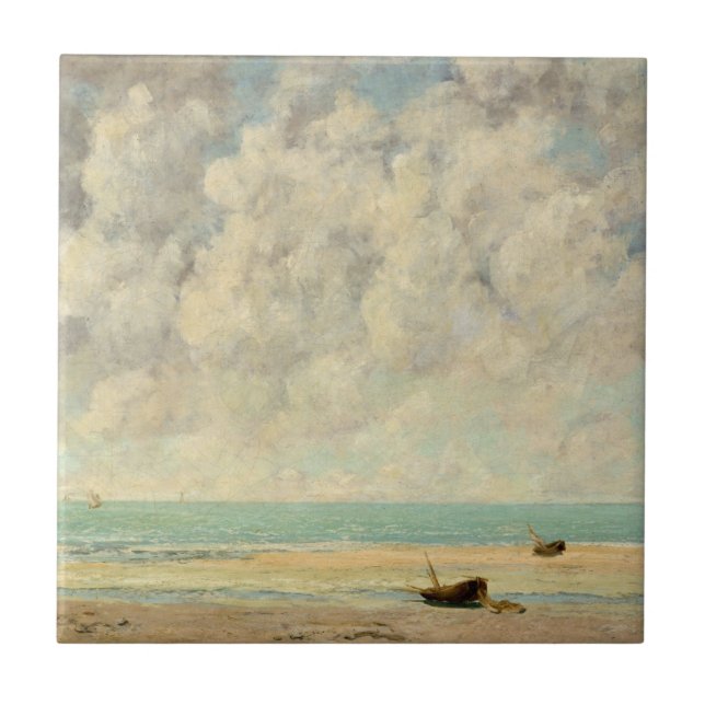 Gustave Courbet | The Calm Sea Tile (Front)