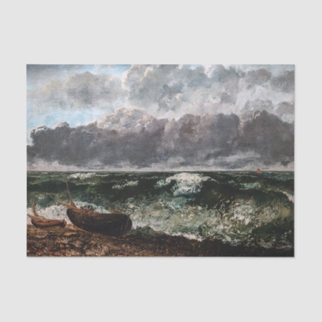 Gustave Courbet - The Stormy Sea / The Wave Tissue Paper (Front)