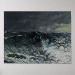Gustave Courbet- The Wave Poster