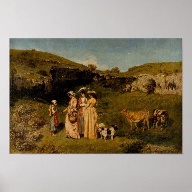Gustave Courbet - Young Ladies of the Village Poster (Front)