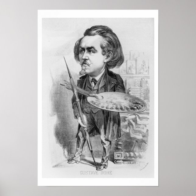 Gustave Dore (1832-83), caricature from 'Le Boulev Poster (Front)