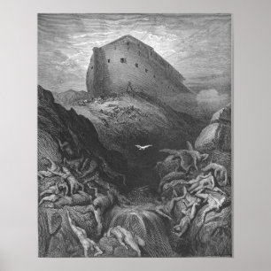Gustave Doré - A Dove Is Sent Forth from the Ark Poster