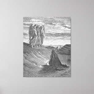 Gustave Doré - Abraham and the Three Angels Canvas Print