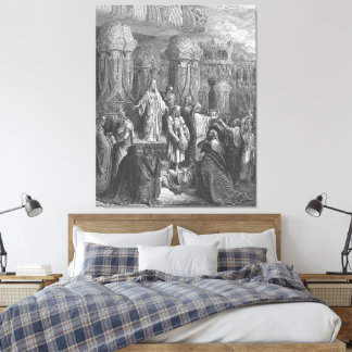 Gustave Doré - Cyrus Restores the Vessels of the Canvas Print