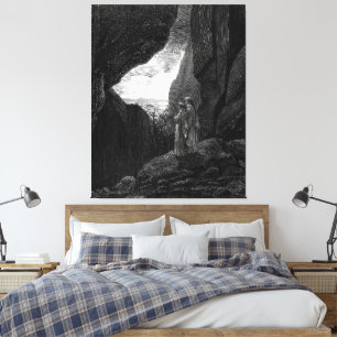 Gustave Doré - Dante and Virgil in Ice of Cocito, Canvas Print
