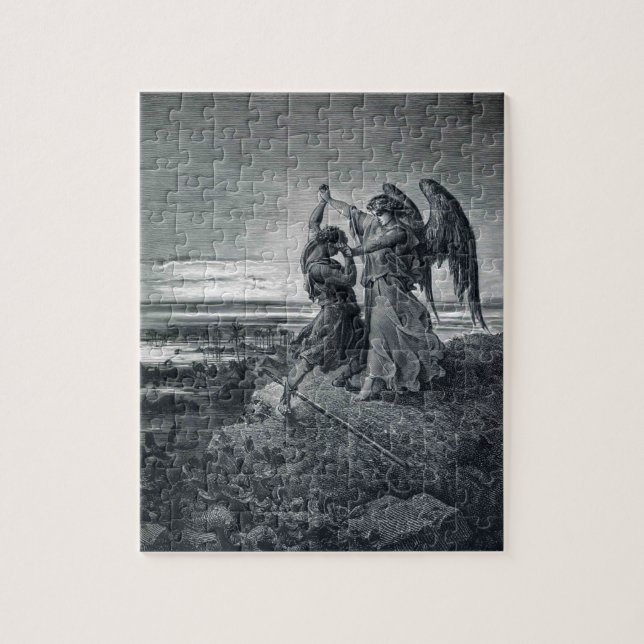 Gustave Dore: Jacob Wrestling with the Angel Jigsaw Puzzle (Vertical)
