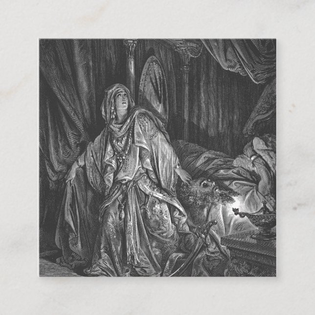 Gustave Dore - Judith And Holofernes Square Business Card (Front)
