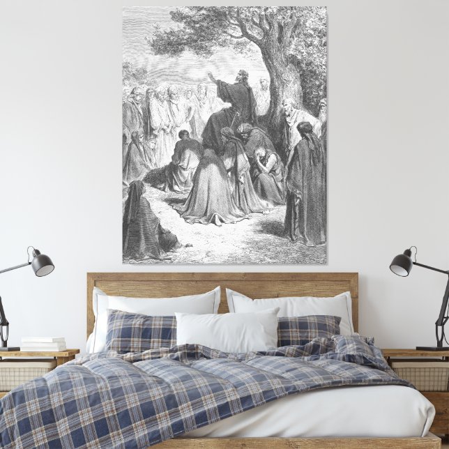 Gustave Doré - Luke 12 Jesus Preaches to the Multi Canvas Print (Insitu(Bedroom))