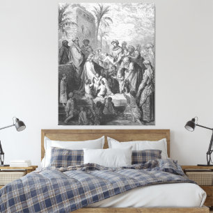 Gustave Doré - Mark 10 Jesus Blesses the Little Canvas Print