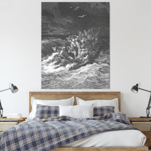 Gustave Doré - Mark 4 Jesus Calms the Storm at Sea Canvas Print