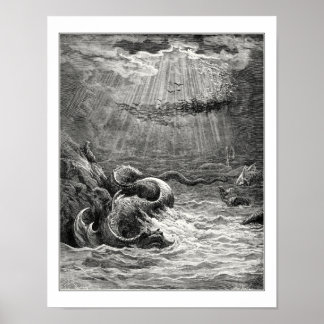 Gustave Dore: reptile with spawn abundant Poster