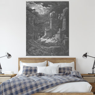 Gustave Doré - Rev 18 Babylon Has Fallen Canvas Print