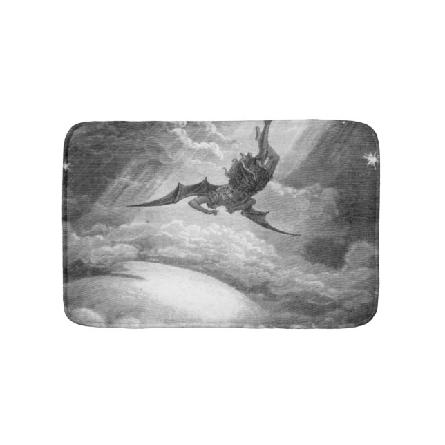 Gustave Dore Satan From Paradise Lost By John Milt Bath Mat (Front)