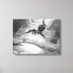 Gustave Dore Satan From Paradise Lost By John Milt Canvas Print
