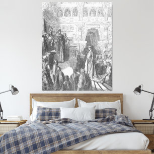Gustave Doré - Solomon Receives the Queen of Sheba Canvas Print