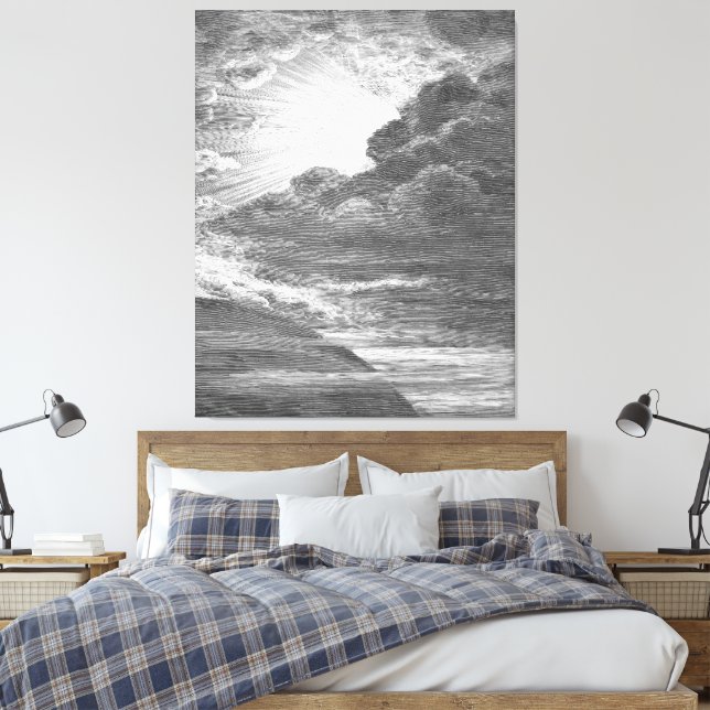 Gustave Doré - The Creation of Light - Shortcut Canvas Print (Insitu(Bedroom))