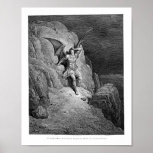 Gustave Dore The Fall Of Satan Paradise Was Lost  Poster