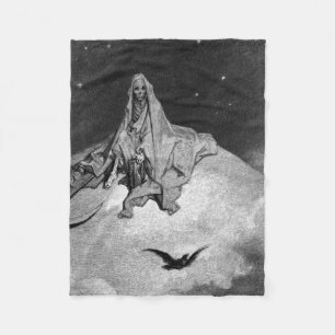 Gustave Dore - The Raven Fleece Blanket