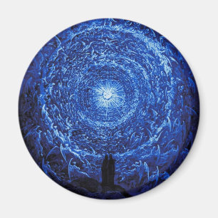 Gustave Dore The White Rose (blue) Magnet
