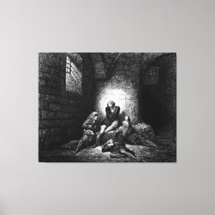 Gustave Doré - Ugolino Death of The Sons Canvas Print