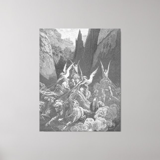 Gustave Doré - Zechariah's Vision of Four Chariots Canvas Print (Front)