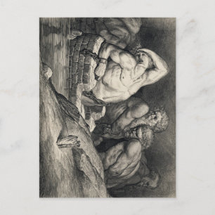 Gustave  Doré's The Titans Postcard