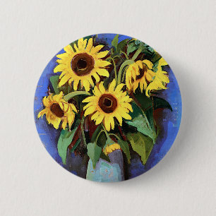 Gustave Loiseau Sunflower Aesthetic Pictures Sunfl 2 Inch Round Button
