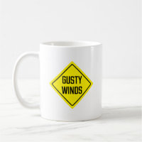 Gusty Winds Road Sign | Classic Mug