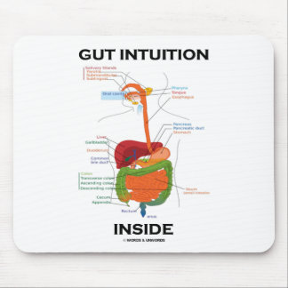 Gut Intuition Inside (Digestive System Humour) Mouse Pad