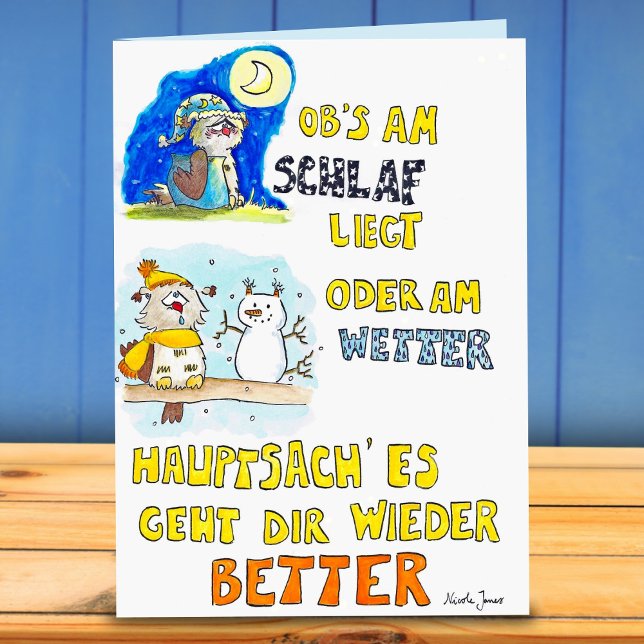 GUTE BESSERUNG carte de voeux par Nicole Janes (Créateur téléchargé)