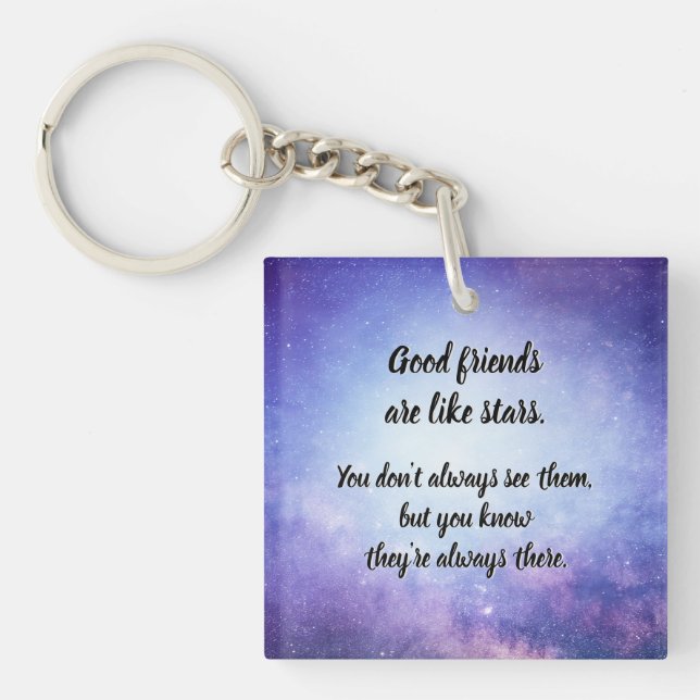 Gute Freunde sind wie Sterne Keychain (Front)