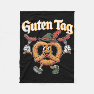 Guten Tag Funny German Pretzel 2025 Graphic Tank T Fleece Blanket