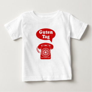 Guten tag German Retro Telephone Baby T-Shirt