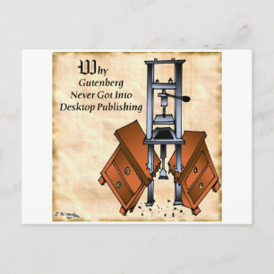 Gutenberg Cartoon 3477 Postcard