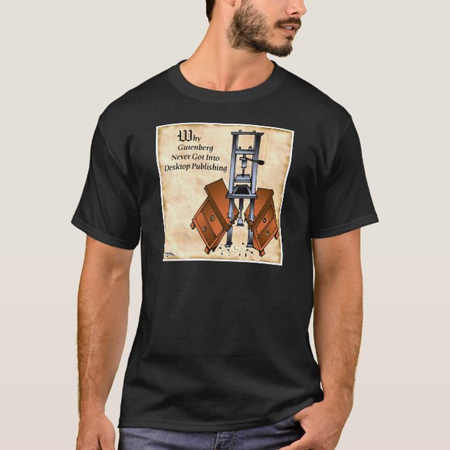 Gutenberg Cartoon 3477 T-Shirt (Front)