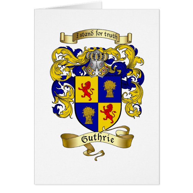 Guthrie Coat of Arms (Front)