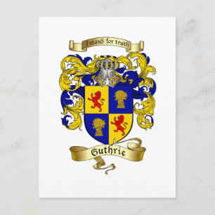 Guthrie Coat of Arms Postcard