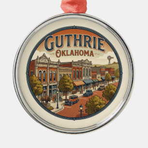 Guthrie Historic District USA Metal Ornament