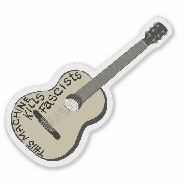Guthrie's Guitar "This Machine Kills Fascists"  (Front)
